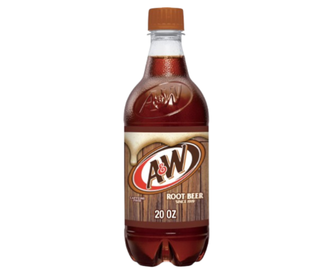 A & W Root Beer 20oz Single Bottle