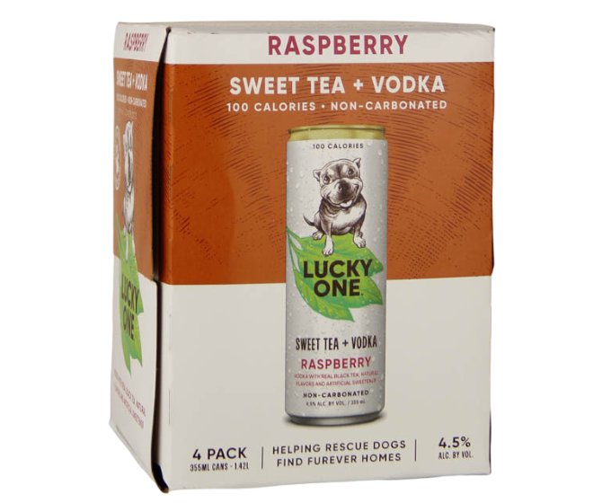 Lucky One Raspberry Sweet Tea Vodka 12oz 4-Pack Can (DNO)