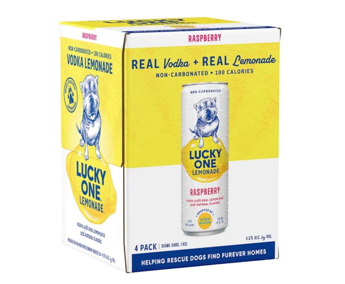 Lucky One Lemonade Raspberry 12oz 4-Pack Can (DNO)
