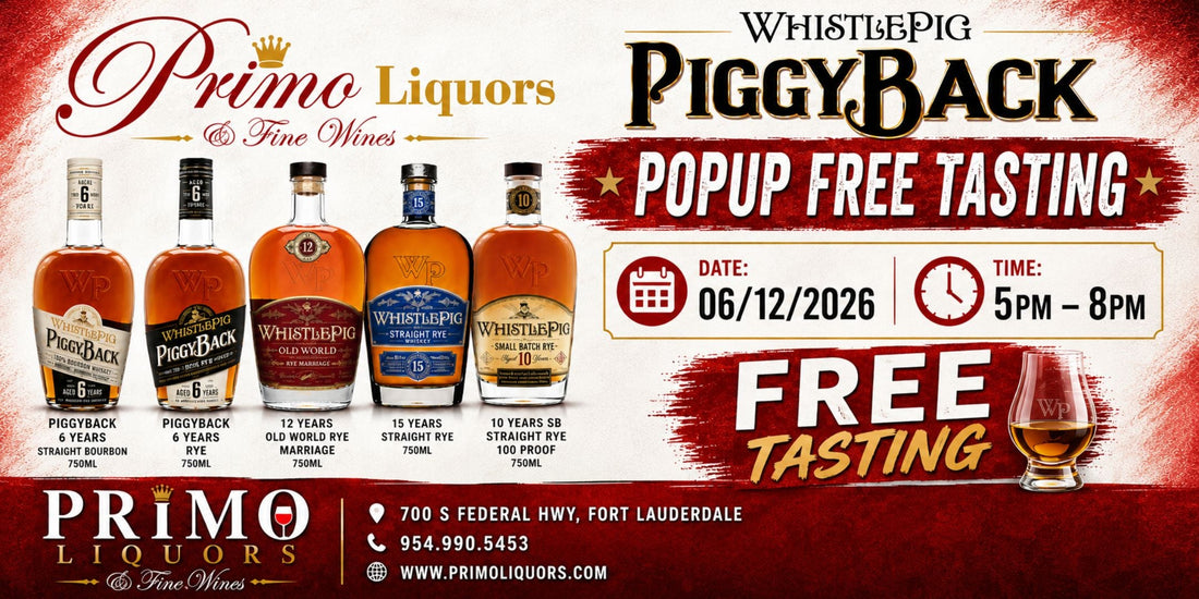 🥃 WhistlePig PiggyBack Popup Free Tasting at Primo Liquors 🍷