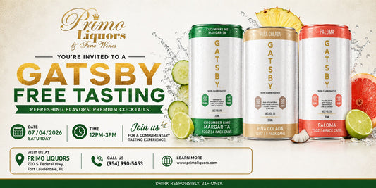 Free Gatsby RTD Cocktail Tasting at Primo Liquors – July 4, 2026 | Fort Lauderdale