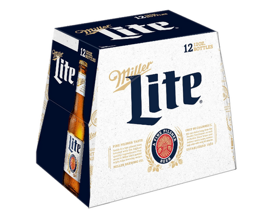 Miller Lite 12oz 12-Pack Bottle - Beer at Primo Liquors Fort Lauderdale