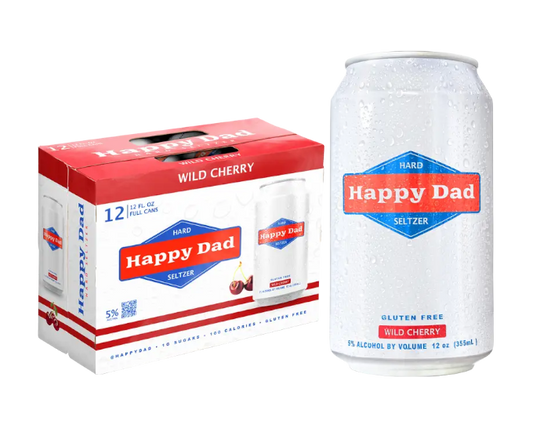 Happy Dad Hard Seltzer Wild Cherry 12oz 12-Pack Can