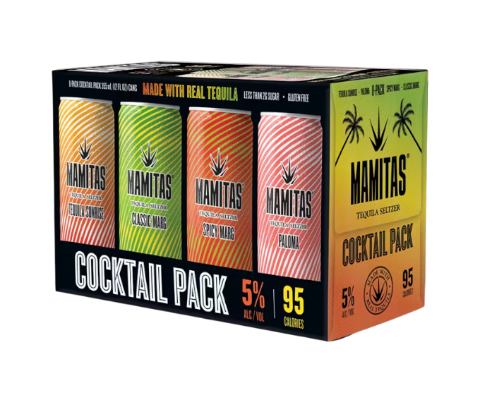 Mamitas Tequila Seltzer Cocktail Variety 12oz 8-Pack Can