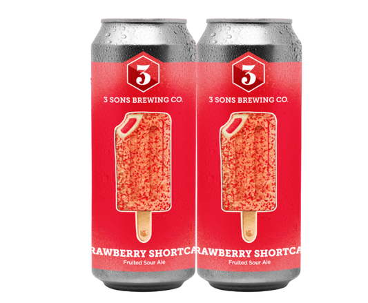 Three Sons Strawberry Shortcake 16oz 4-Pack Can