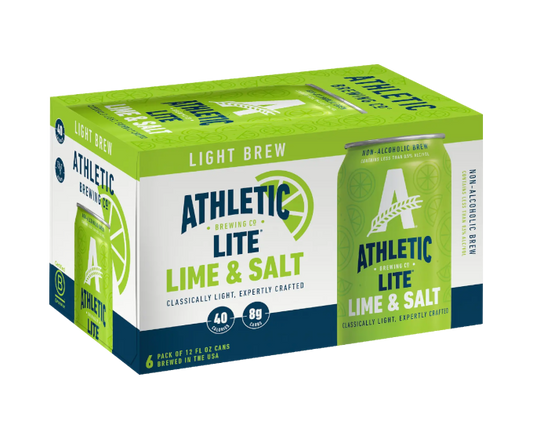 Athletic NA Lite Lime & Salt 12oz 6-Pack Can - Non Alcoholic at Primo Liquors Fort Lauderdale
