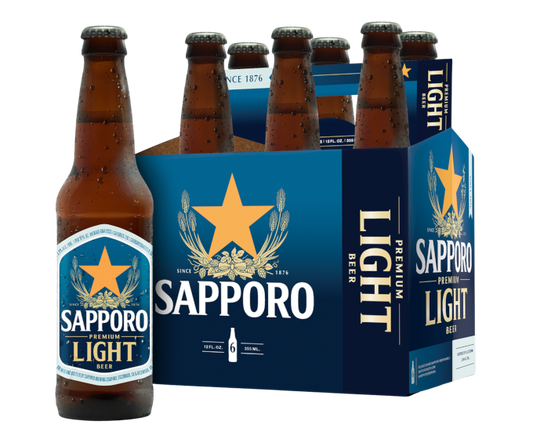 Sapporo Light 12oz 6-Pack Bottle