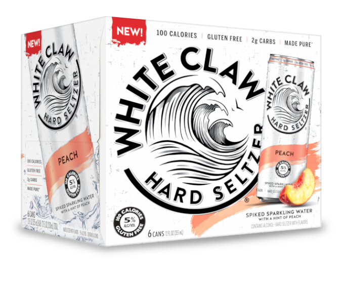 White Claw Peach 6 Pack Can