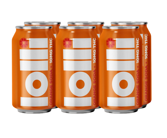 Lolli THC 10mg Orange Soda 12oz 6-Pack Can