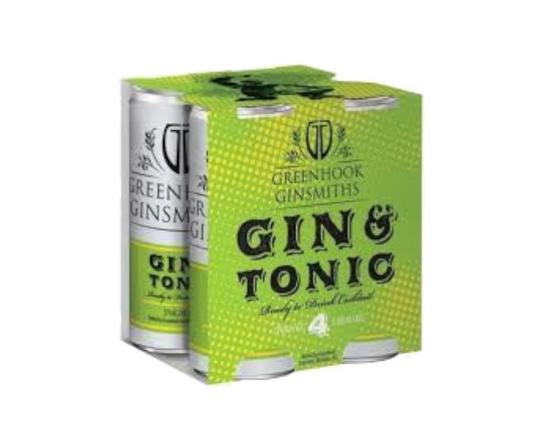 Greenhook Ginsmiths Gin & Tonic 200ml 4-Pack Can - Cocktail at Primo Liquors Fort Lauderdale