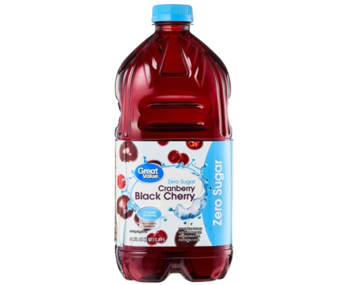Great Value Zero Sugar Cranberry Black Cherry 64oz