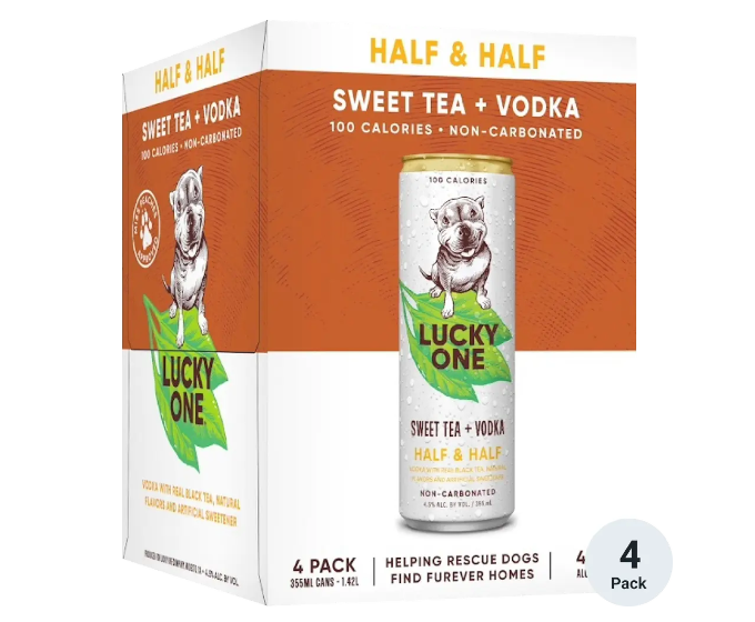 Lucky One Half & Half Sweet Tea Vodka 12oz 4-Pack Can (DNO)