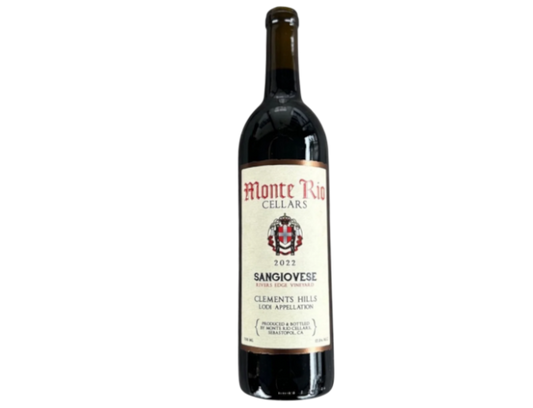 Monte Rio Cellars Rivers Edge Sangiovese 2022 750ml (No Barcode)