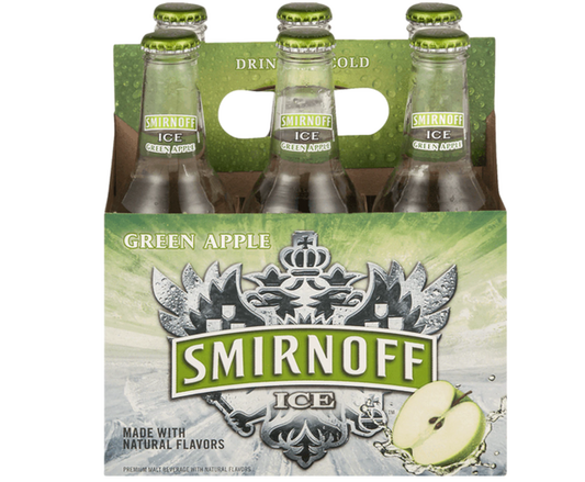 Smirnoff Ice Green Apple 11.2oz 6-Pack Bottle - Alcopop at Primo Liquors Fort Lauderdale