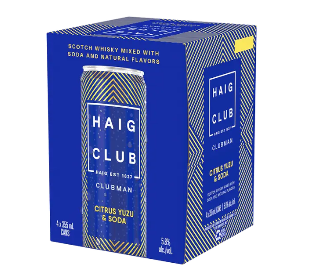 Haig Club Clubman Citrus Yuzu and Soda 355ml 4-Pack Can