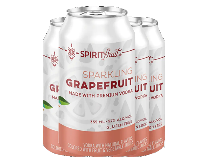 Spiritfruit Grapefruit Vodka and Sparkling Juice 12oz 4-Pack Can